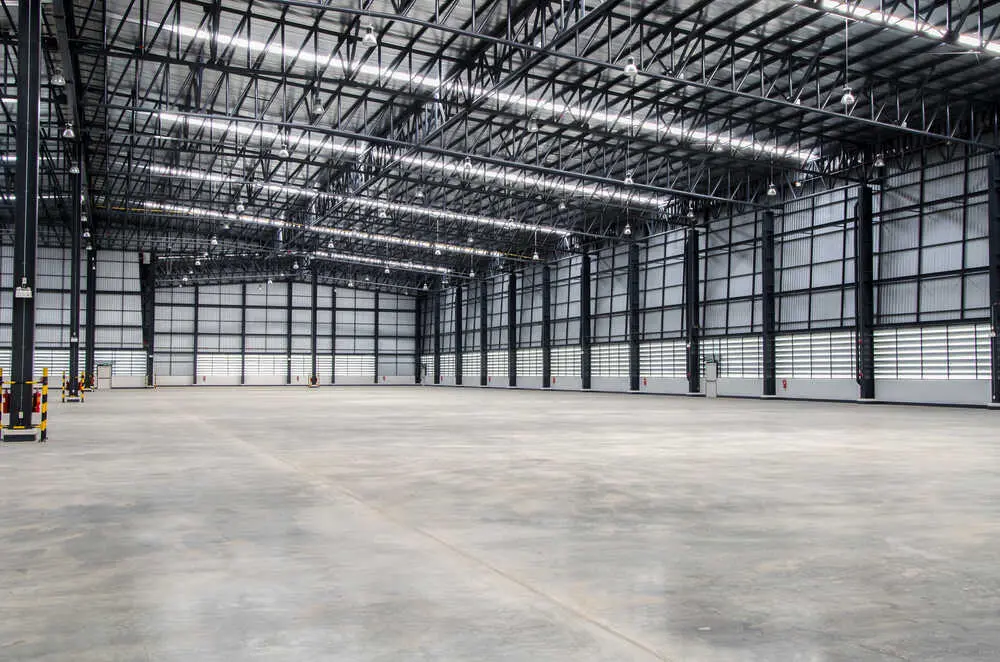 Interior of empty warehouse